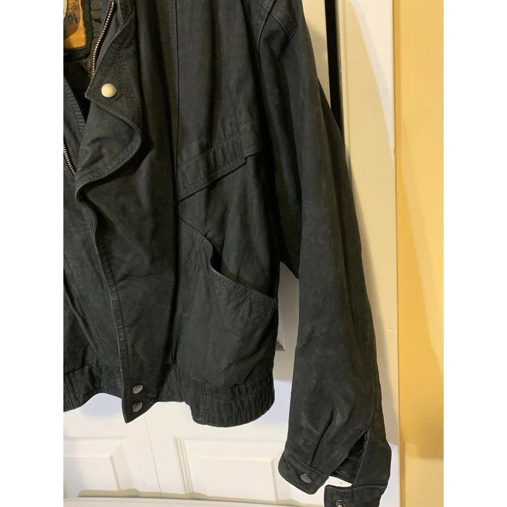 Vintage IOU Leather Jacket‎ Black Men’s Sz S
